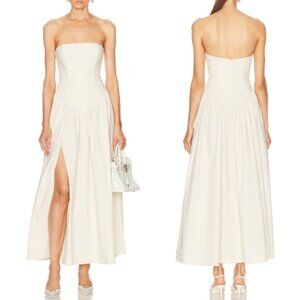 NWT LPA Revolve Giana Maxi Dress Small lvory Cocktail Party